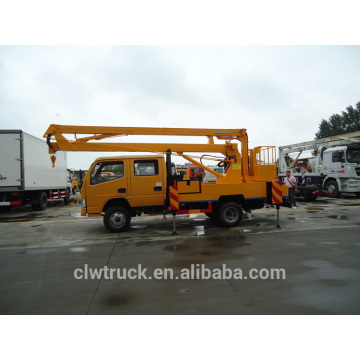 2014 Good Price Dongfeng crew cab 14M hydraulic lift platform truck